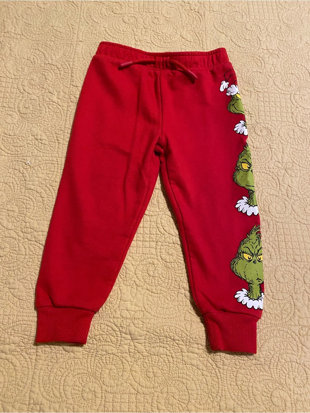 Kids Red Grinch Graphic Joggers